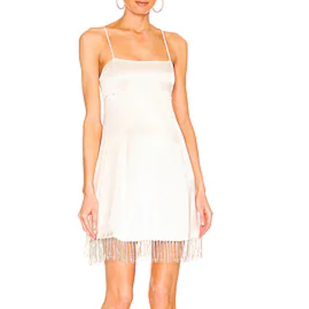 Nicholas Silk White Mini Dress, Size 0
